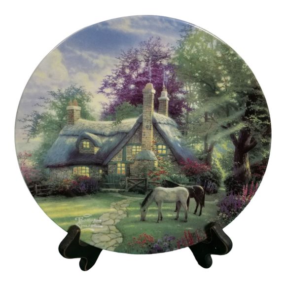 Vintage 2001 Thomas Kinkade A Perfect Summer Day 9" Collector Plate Maud Borup - Picture 1 of 5